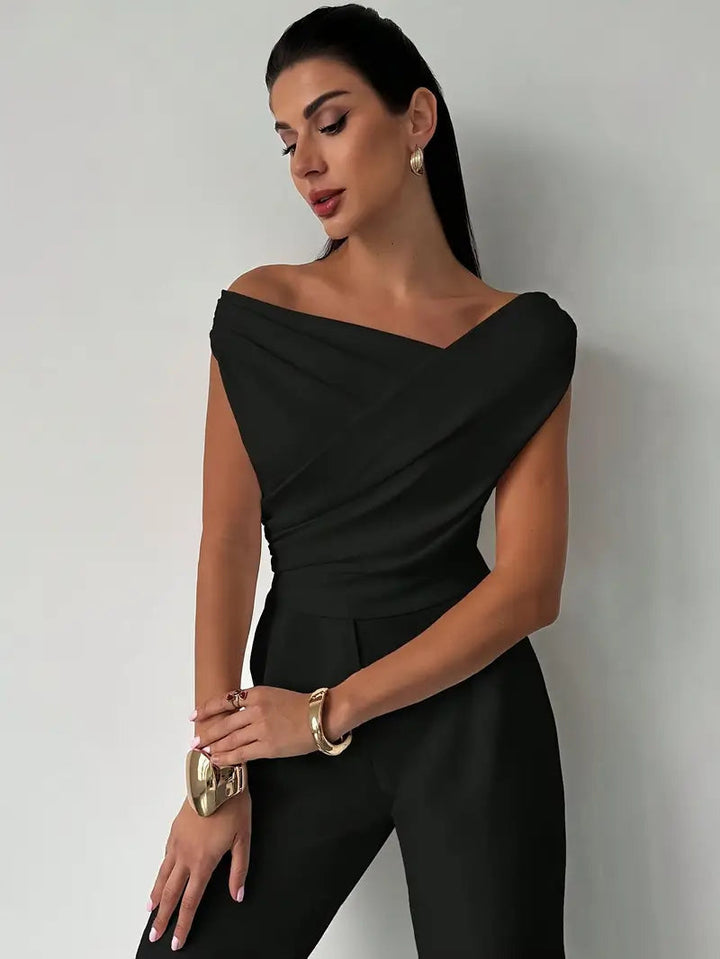 Draped Off-Shoulder Top | Elegant Chic Asymmetric-Fashion Nora