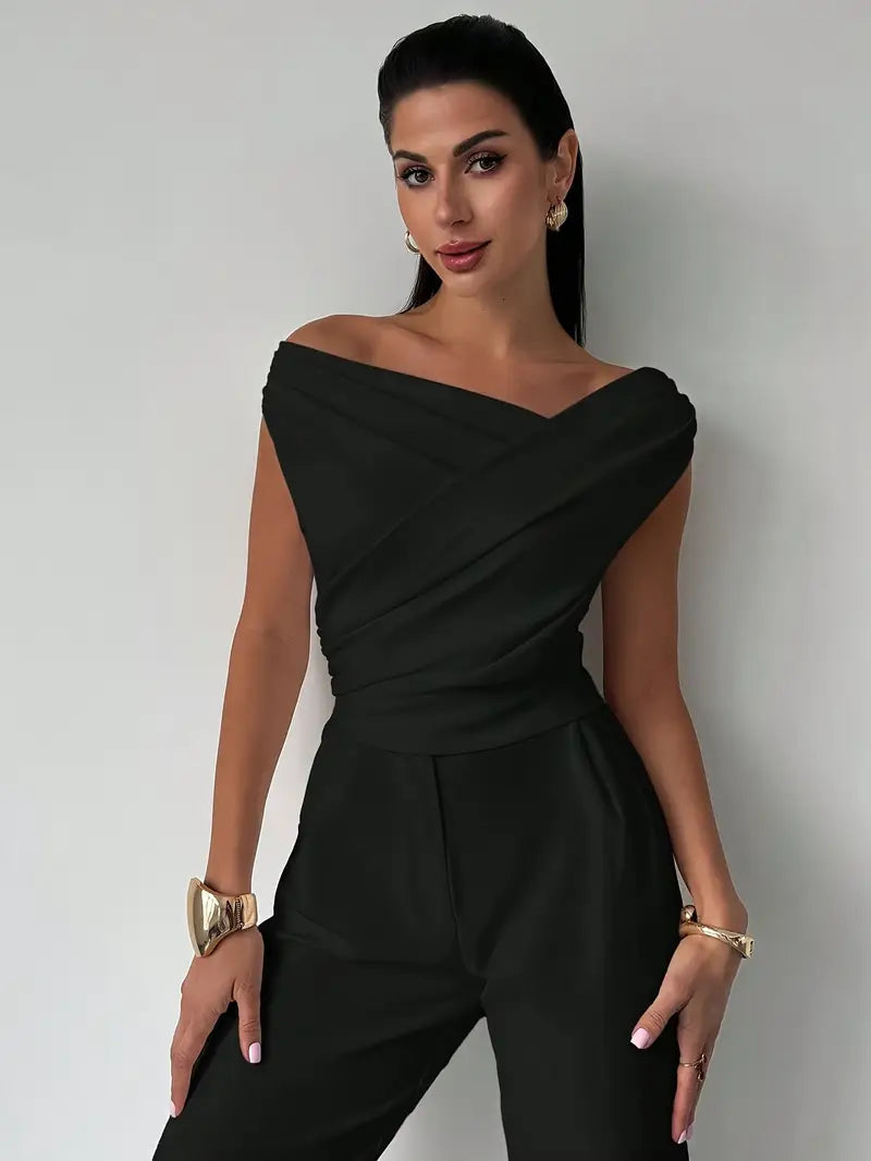 Draped Off-Shoulder Top | Elegant Chic Asymmetric-Fashion Nora