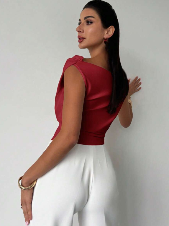 Draped Off-Shoulder Top | Elegant Chic Asymmetric-Fashion Nora