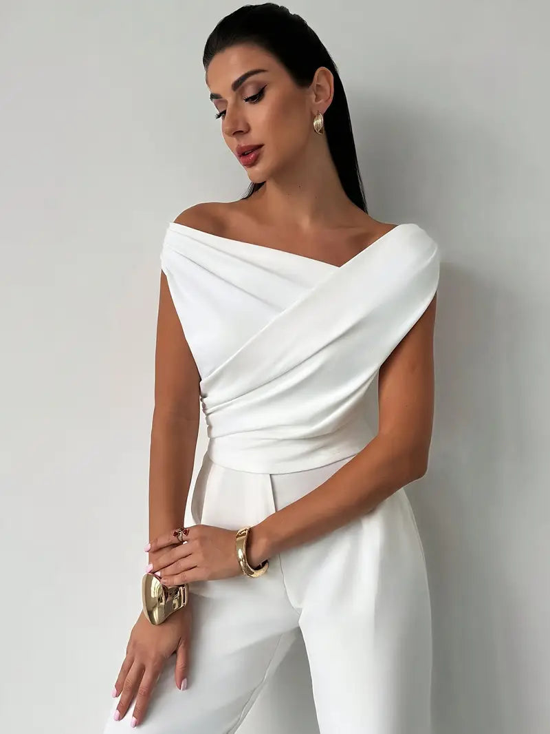 Draped Off-Shoulder Top | Elegant Chic Asymmetric-Fashion Nora