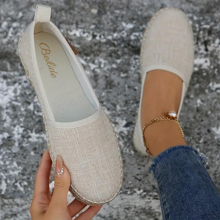 Espadrilles, Flat, Lightweight, Canvas Shoes, Shoes for Summer-Fashion Nora