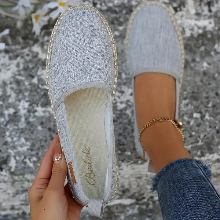 Espadrilles, Flat, Lightweight, Canvas Shoes, Shoes for Summer-Fashion Nora