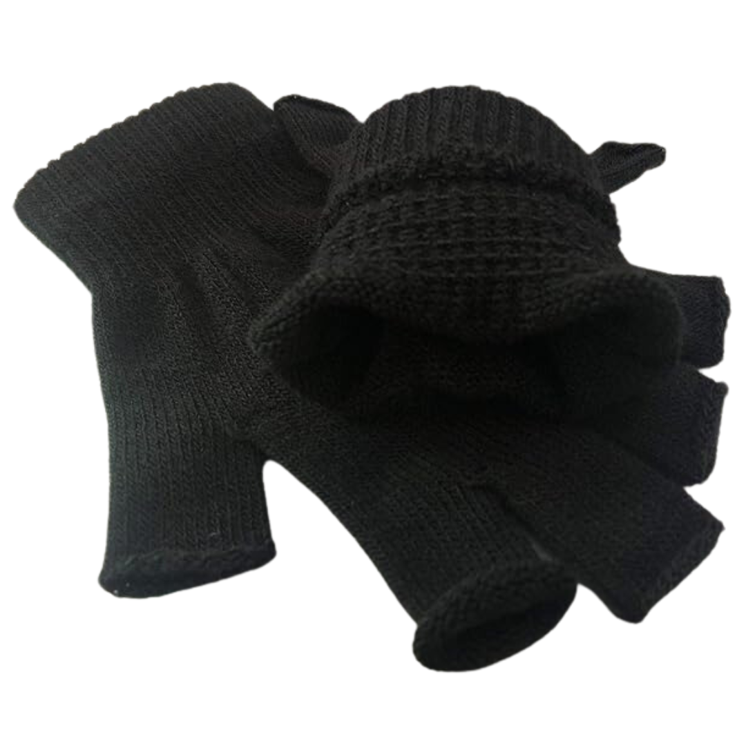 Fingerless Knit Gloves | Touchscreen Friendly | 2 Pair Set-Fashion Nora