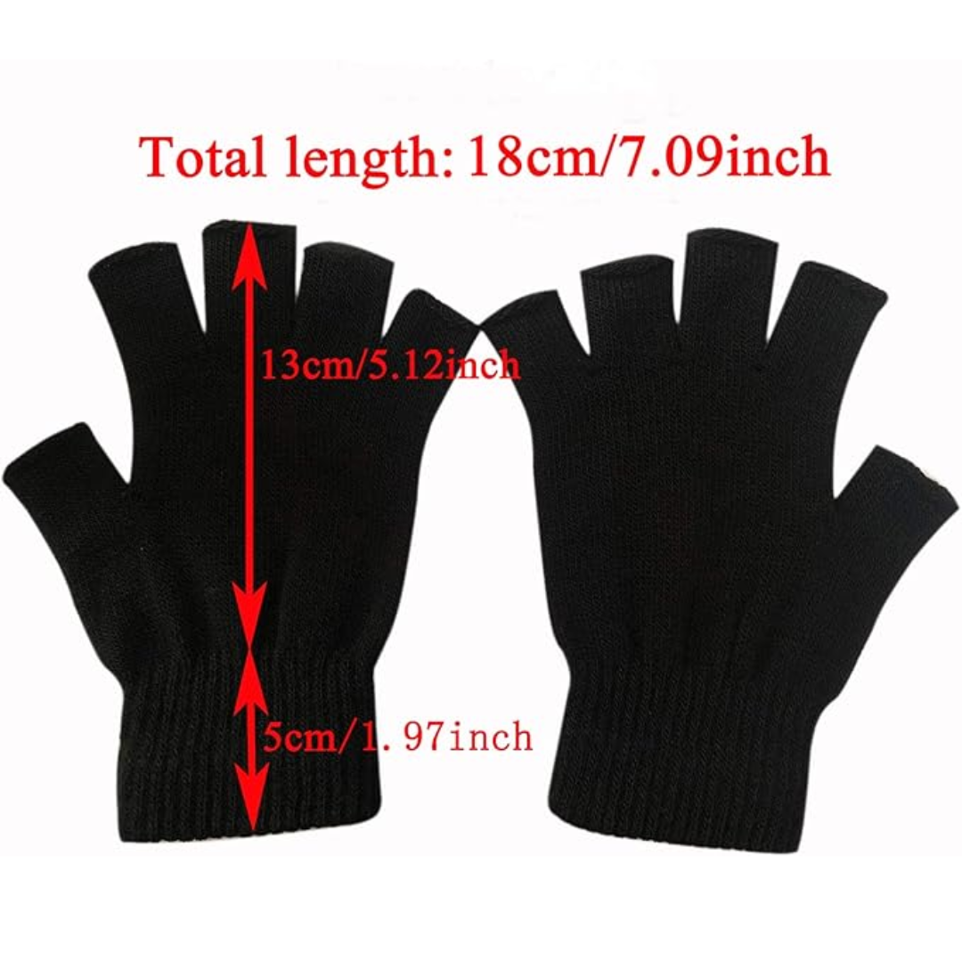 Fingerless Knit Gloves | Touchscreen Friendly | 2 Pair Set-Fashion Nora