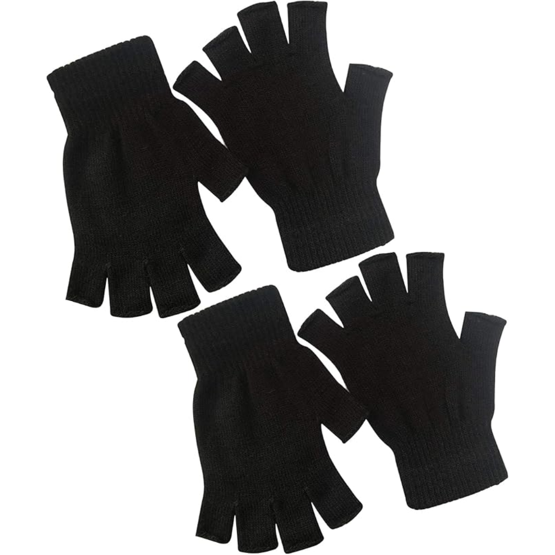 Fingerless Knit Gloves | Touchscreen Friendly | 2 Pair Set-Fashion Nora