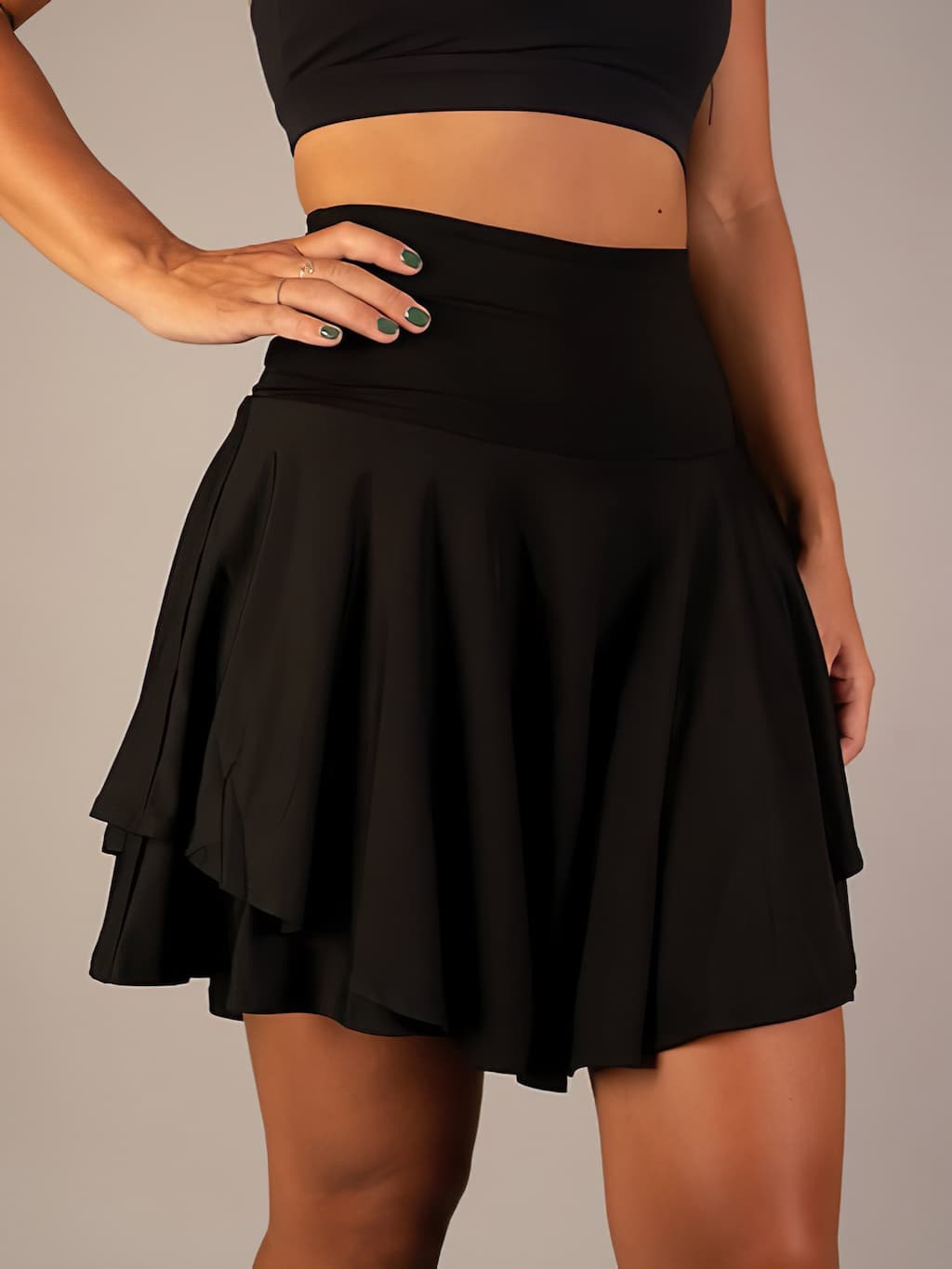 High Waisted Skort | Athletic Tennis Skirt with Built-In Shorts-Fashion Nora