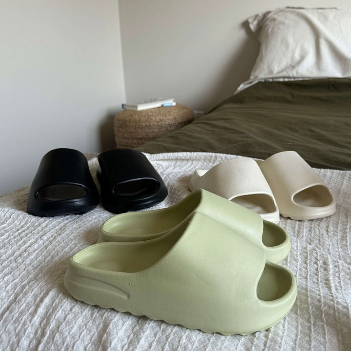 Rubber Slides | Ribbed Sole | Non Slip Slides Women-Fashion Nora