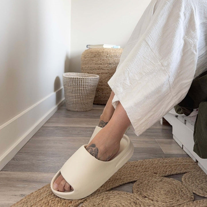 Rubber Slides | Ribbed Sole | Non Slip Slides Women-Fashion Nora