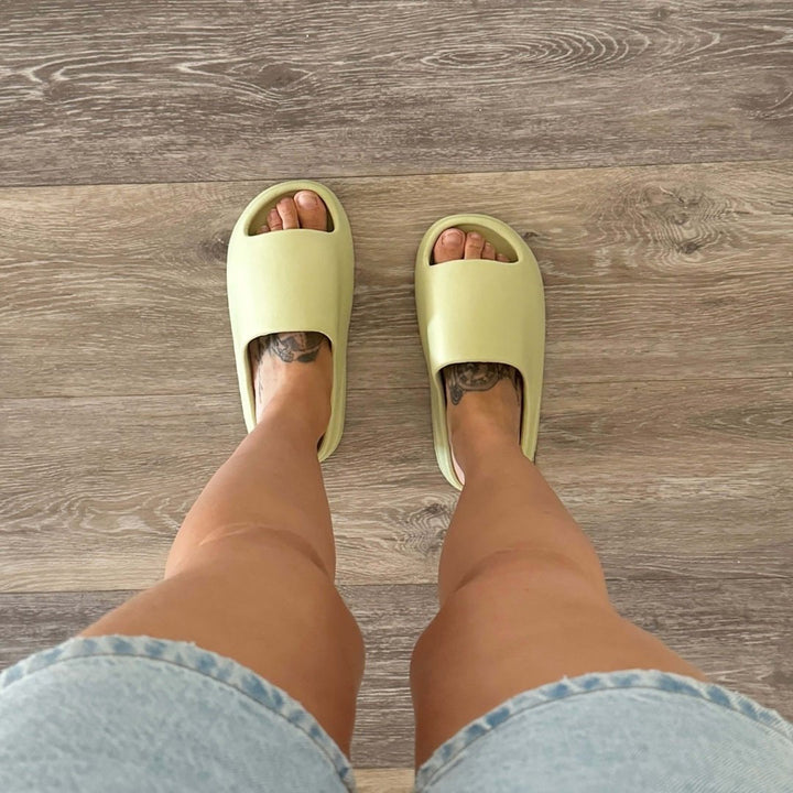 Rubber Slides | Ribbed Sole | Non Slip Slides Women-Fashion Nora