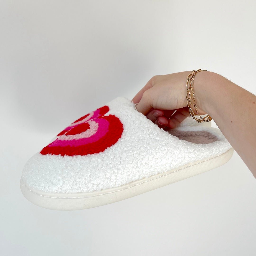 Heart Slippers | Plush House Slippers Women | Non Slip-Fashion Nora