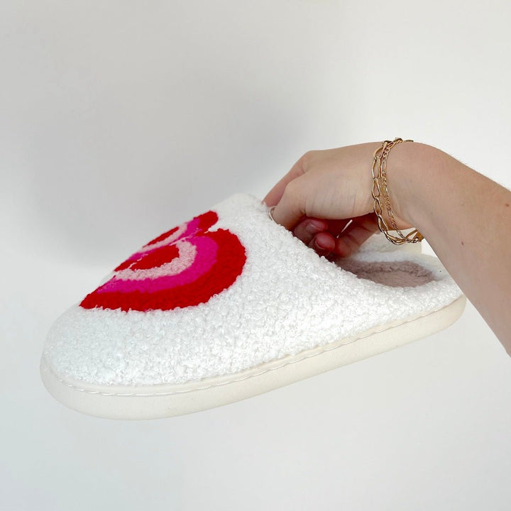 Heart Slippers | Plush House Slippers Women | Non Slip-Fashion Nora