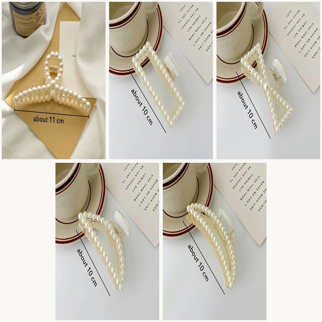 Pearl Claw Clips | Set of 4, 5 or 9-Fashion Nora