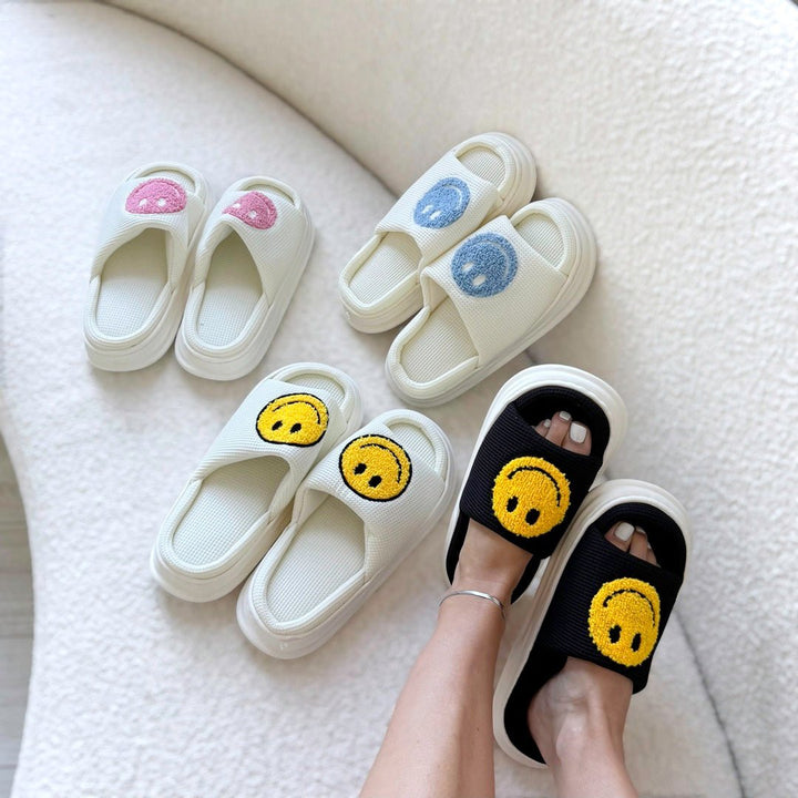 Platform Slides | Smiley | EVA Sole Sandals Women-Fashion Nora