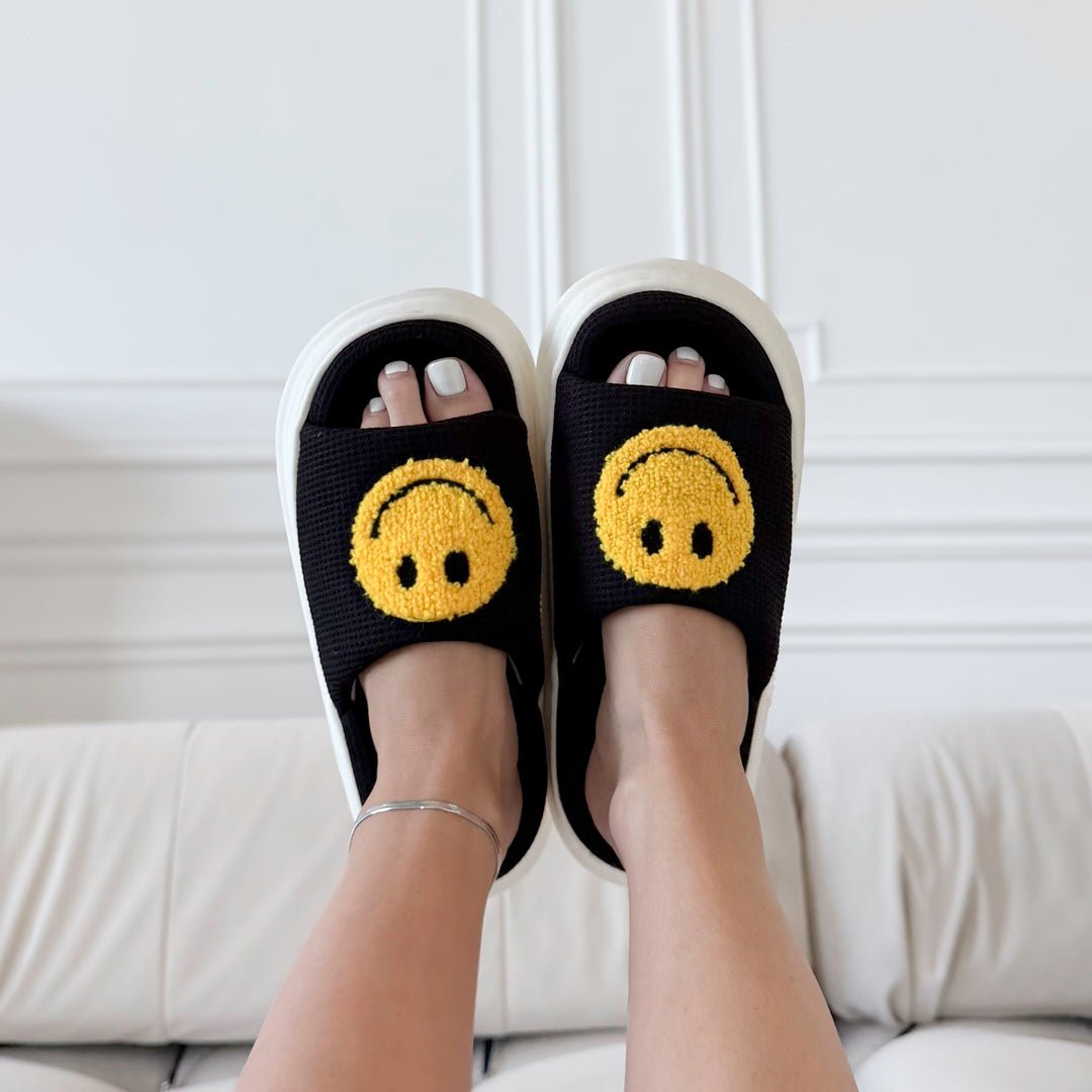 Platform Slides | Smiley | EVA Sole Sandals Women-Fashion Nora