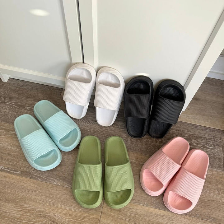 Cloud Slides | 4 cm Thick Sole | Non Slip Slides-Fashion Nora