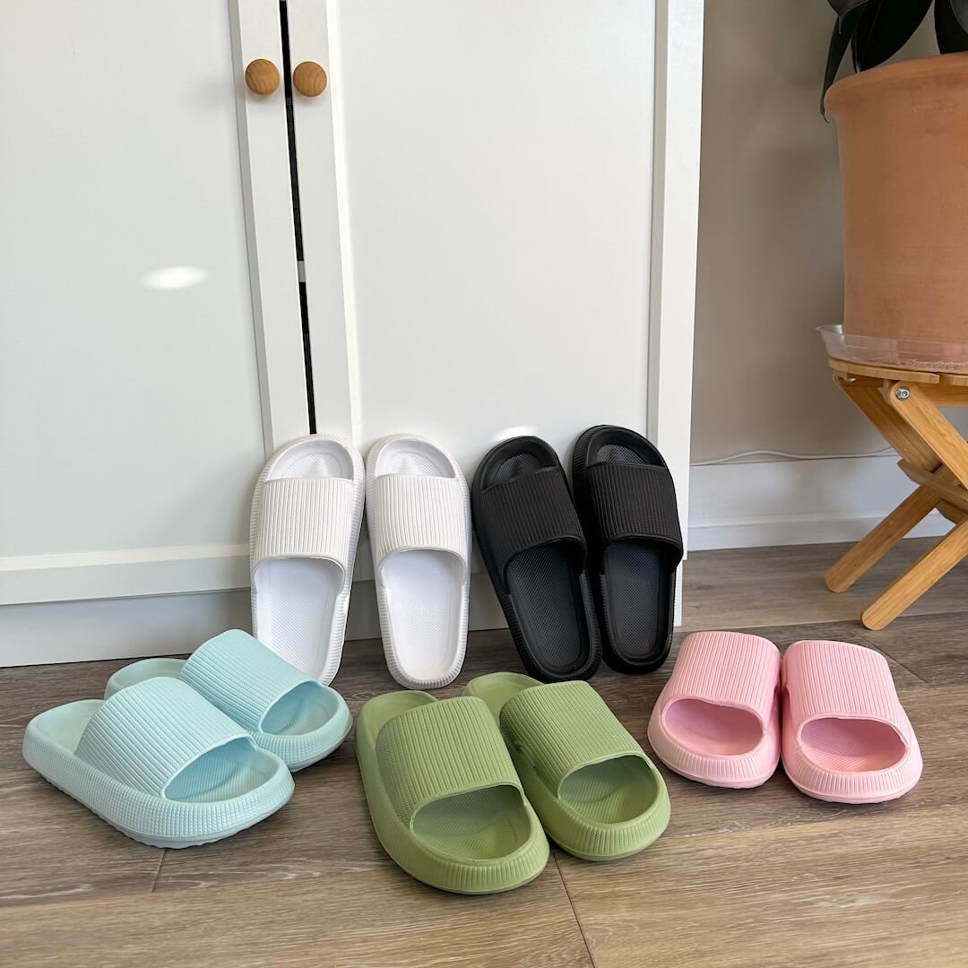 Cloud Slides | 4 cm Thick Sole | Non Slip Slides-Fashion Nora