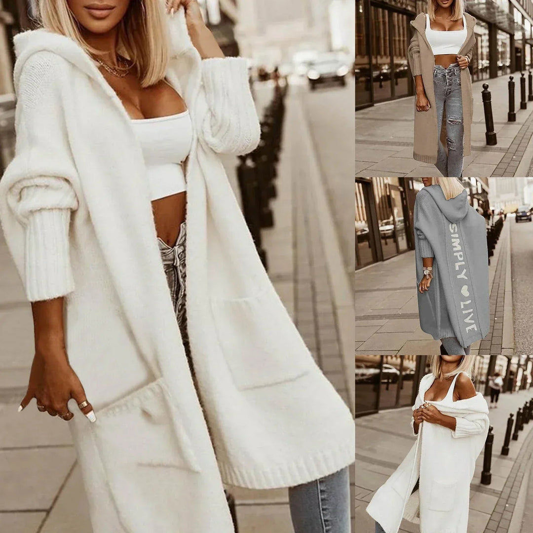 Long Belted Coat | Knee-Length | Elegant Layering Piece | All-Season-Fashion Nora
