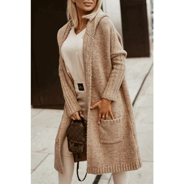 Long Belted Coat | Knee-Length | Elegant Layering Piece | All-Season-Fashion Nora