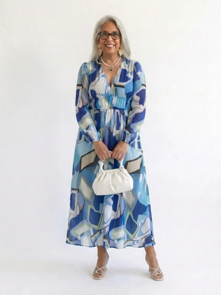 Long Sleeve Maxi Dress | Floral | Lightweight-Fashion Nora