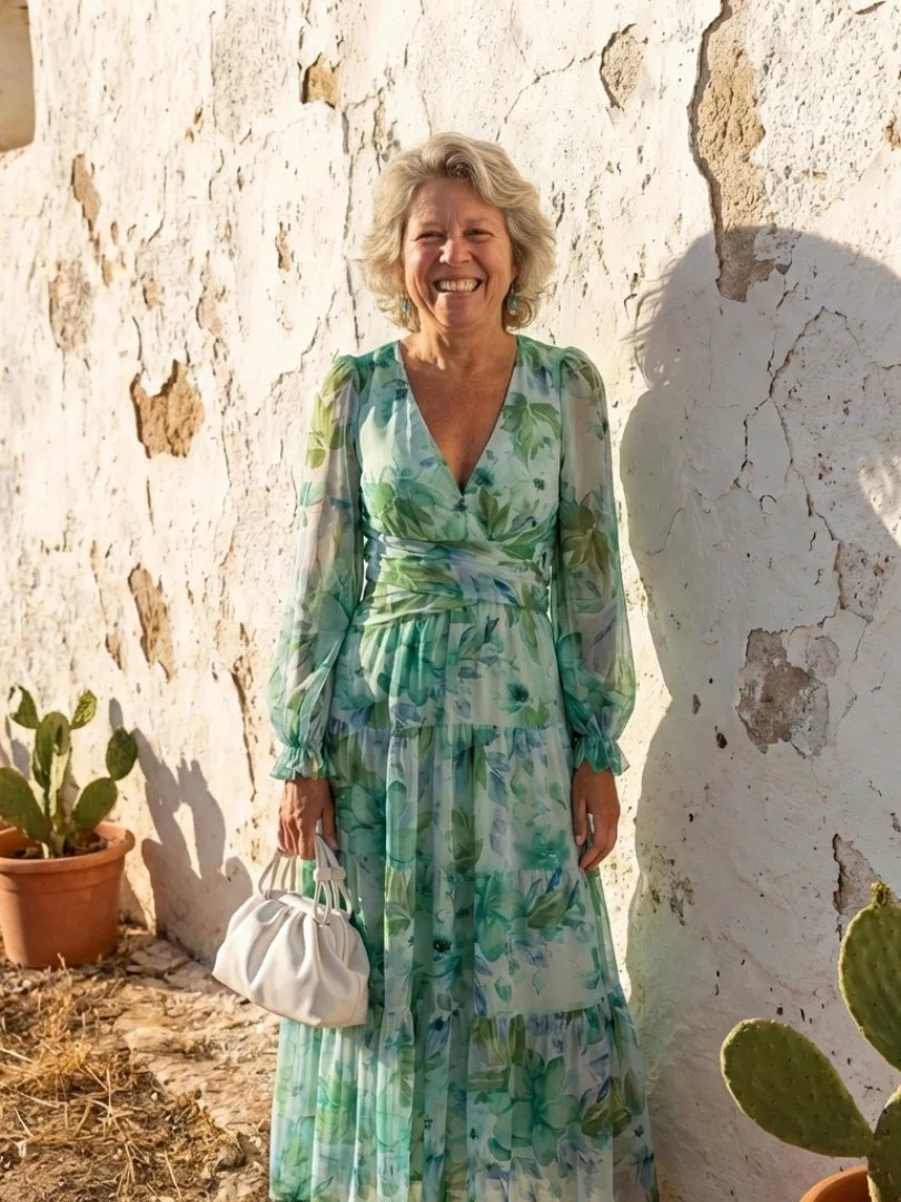 Long Sleeve Maxi Dress | Floral | Lightweight-Fashion Nora