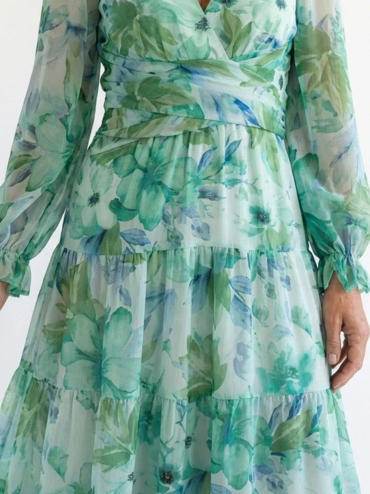 Long Sleeve Maxi Dress | Floral | Lightweight-Fashion Nora