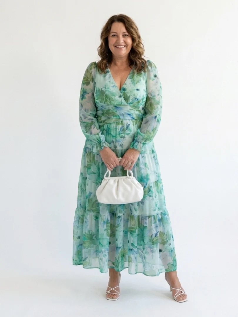 Long Sleeve Maxi Dress | Floral | Lightweight-Fashion Nora