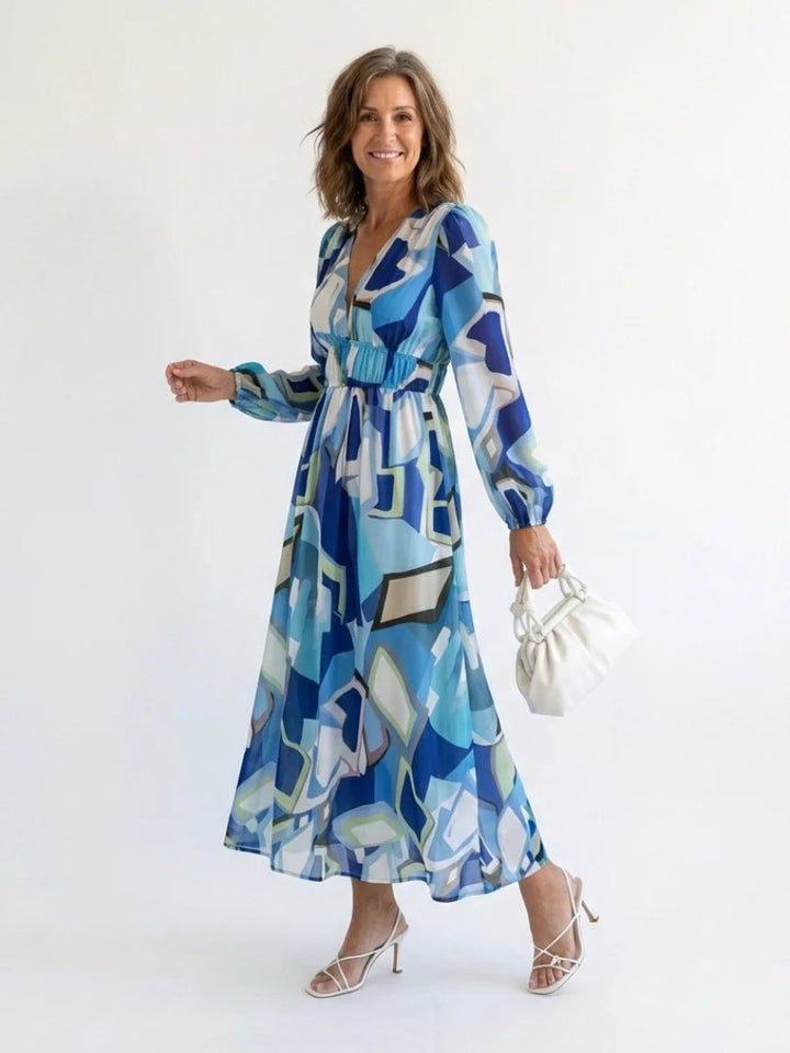 Long Sleeve Maxi Dress | Floral | Lightweight-Fashion Nora