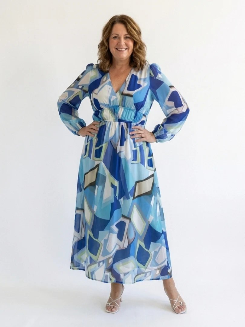 Long Sleeve Maxi Dress | Floral | Lightweight-Fashion Nora