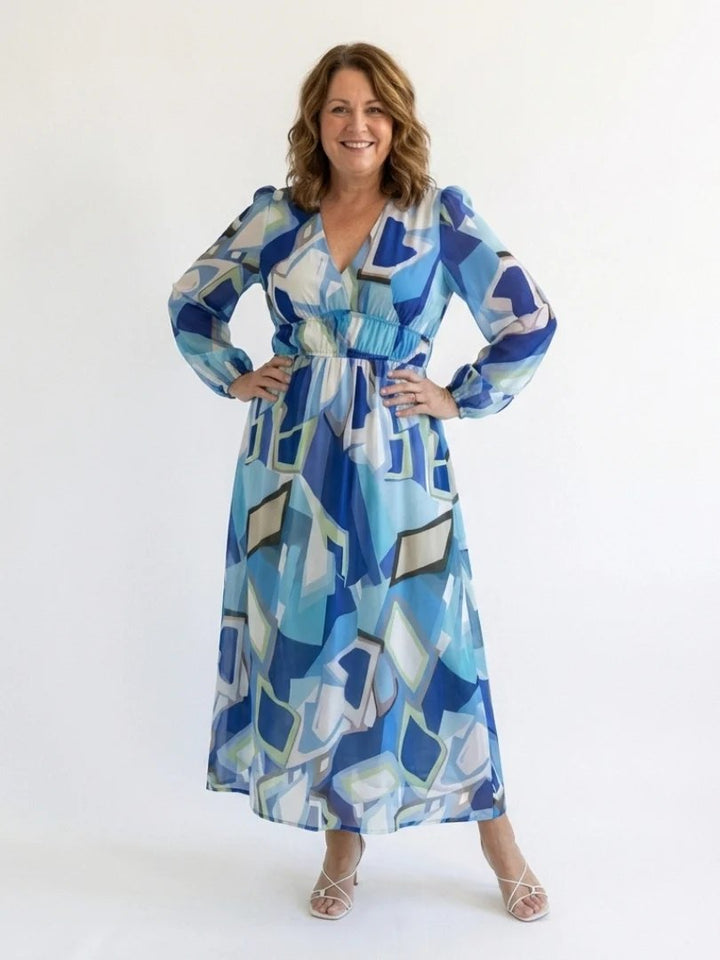 Long Sleeve Maxi Dress | Floral | Lightweight-Fashion Nora