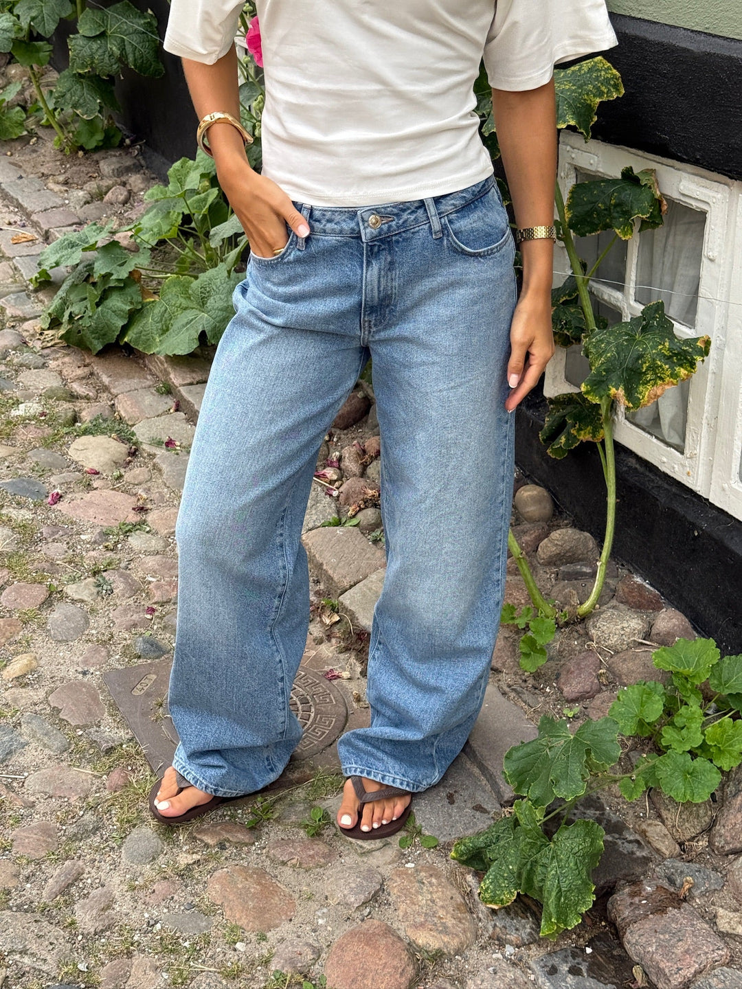 Luna Denim Jeans - Medium Blue-Fashion Nora