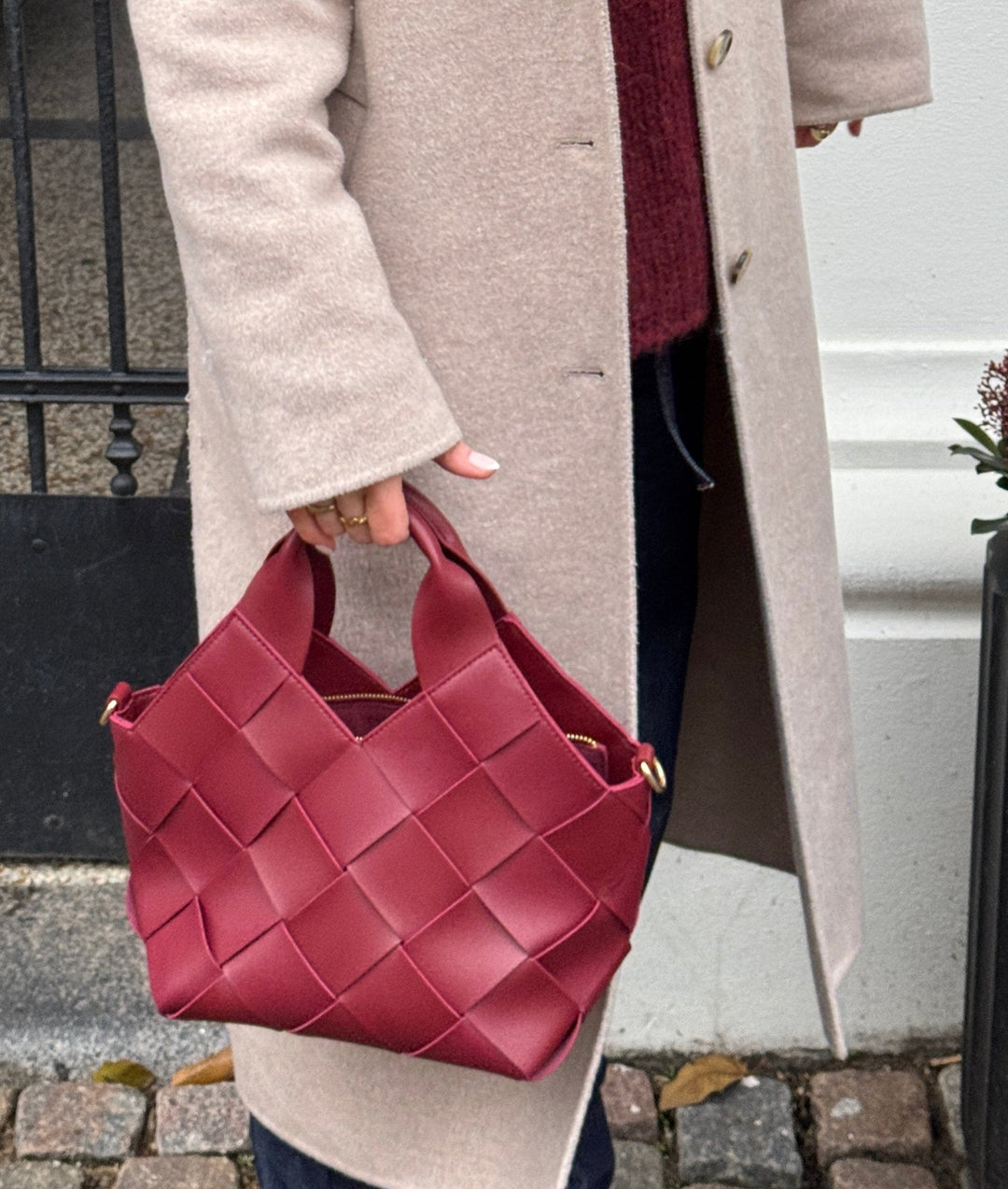 Marly Bag Large - Wine Red-Fashion Nora