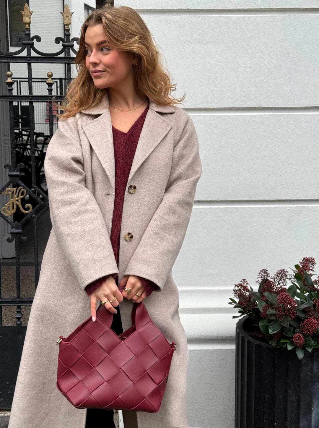 Marly Bag Large - Wine Red-Fashion Nora