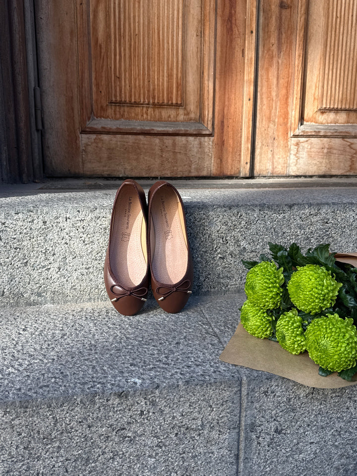 Maya Ballerina - Dark Brown-Fashion Nora