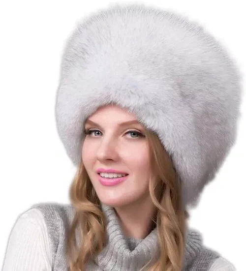 Natural Fox Fur Hat | Ear Flaps | Thick Winter Warmth-Fashion Nora