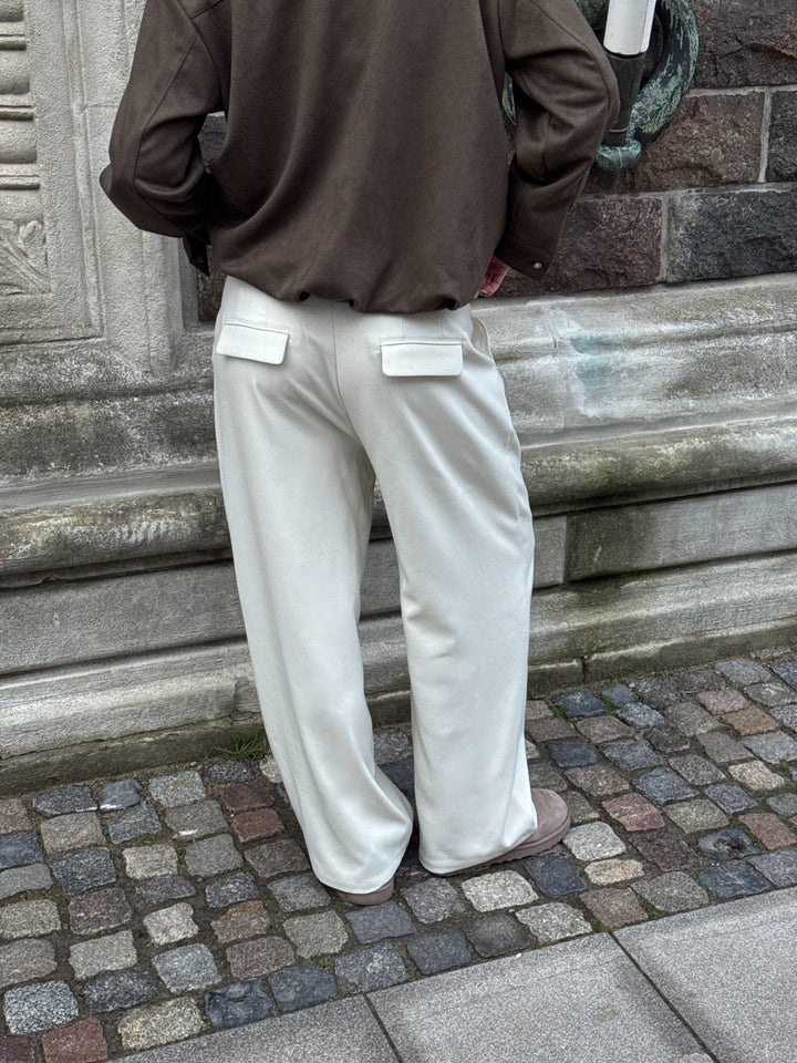 Nora Pants - Foam White-Fashion Nora