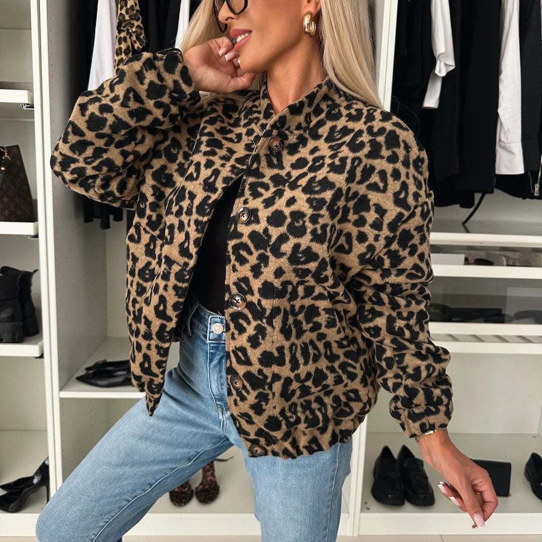 Oversized Faux Fur Jacket | Leopard Print | Cosy Winter Coat-Fashion Nora