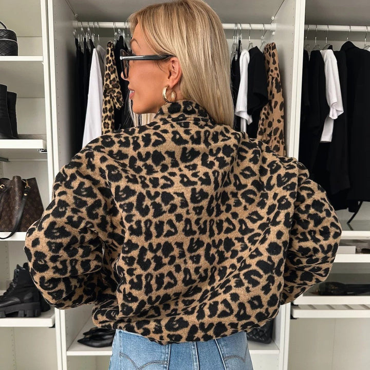 Oversized Faux Fur Jacket | Leopard Print | Cosy Winter Coat-Fashion Nora