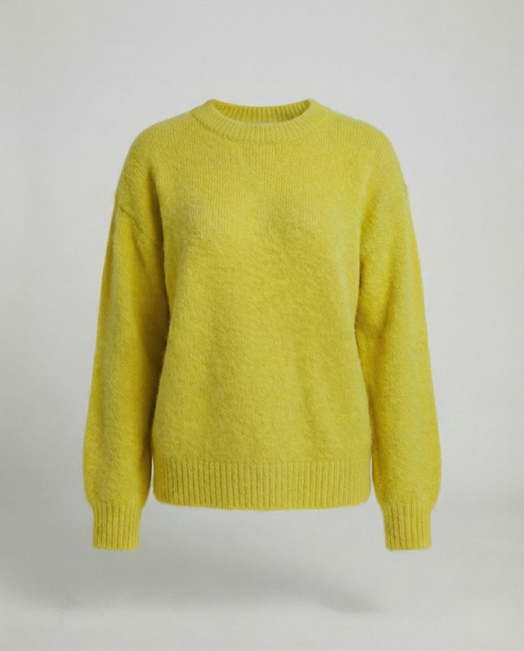 Oversized Knit Jumper | Soft Brushed Crew Neck Sweater-Fashion Nora