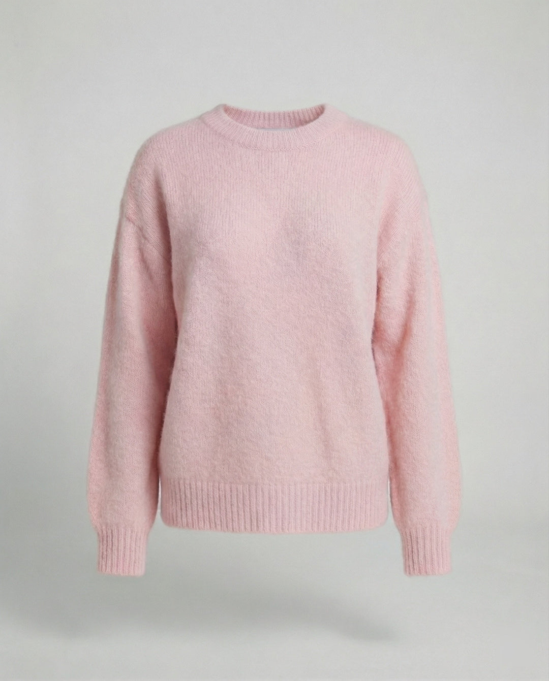 Oversized Knit Jumper | Soft Brushed Crew Neck Sweater-Fashion Nora