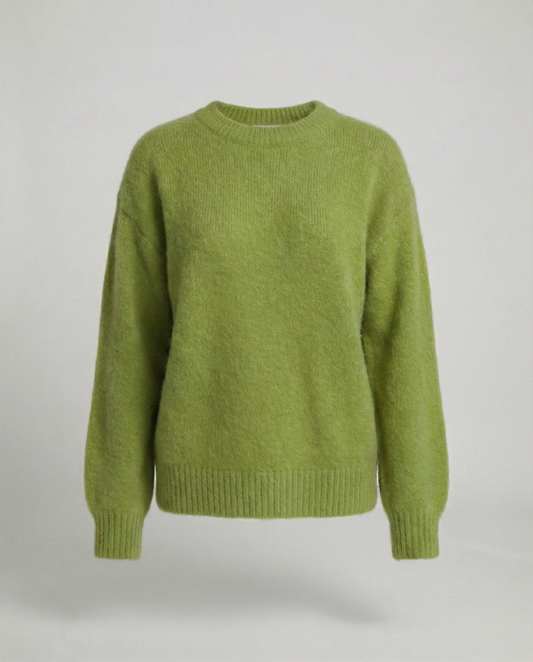 Oversized Knit Jumper | Soft Brushed Crew Neck Sweater-Fashion Nora