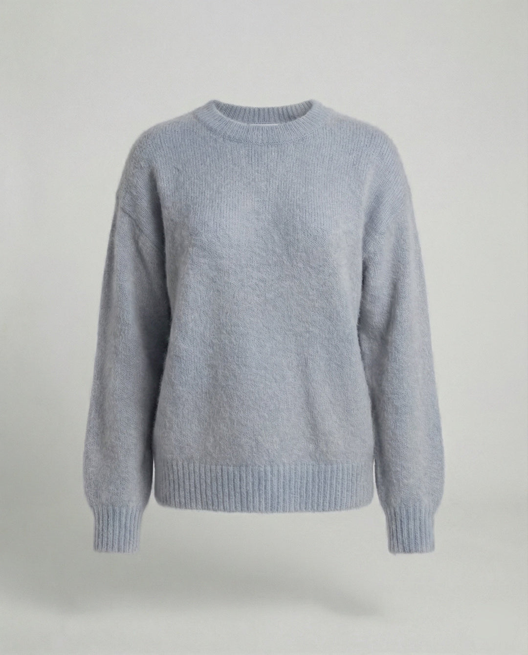 Oversized Knit Jumper | Soft Brushed Crew Neck Sweater-Fashion Nora