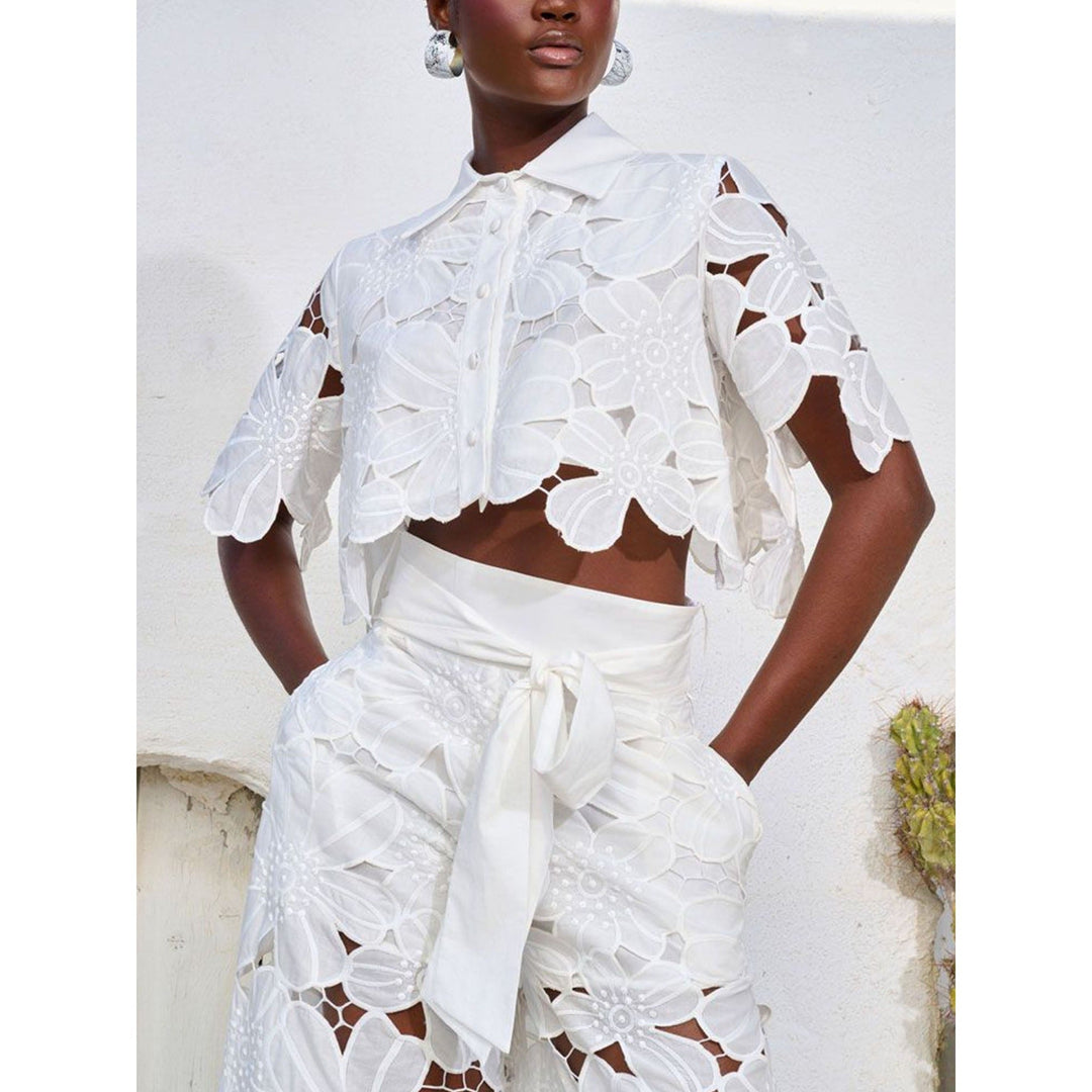 Palazzo Pants and Top | Lace Co-Ord Set | Women's Summer-Fashion Nora