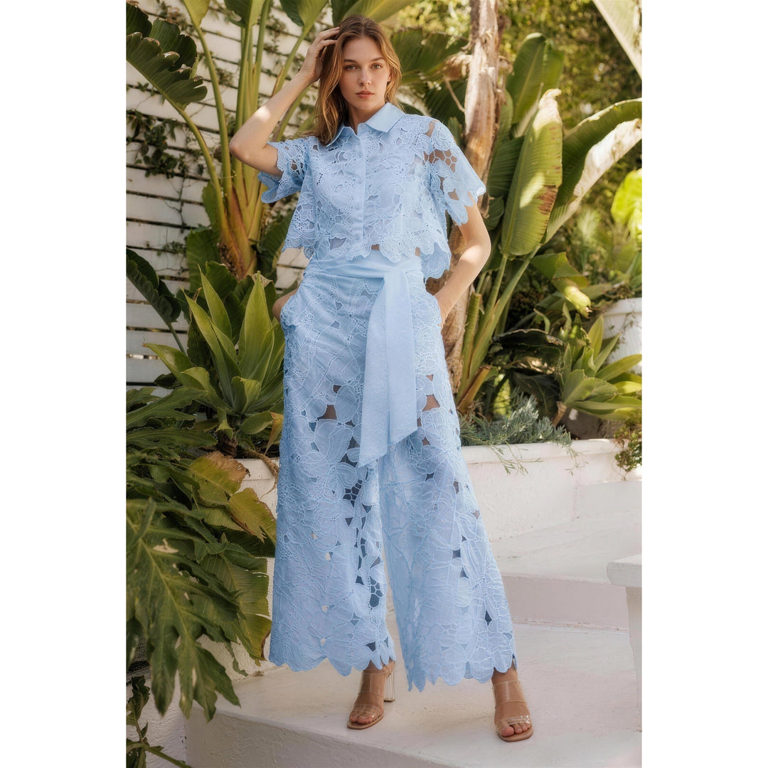 Palazzo Pants and Top | Lace Co-Ord Set | Women's Summer-Fashion Nora