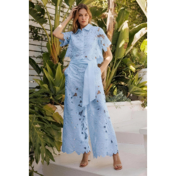 Palazzo Pants and Top | Lace Co-Ord Set | Women's Summer-Fashion Nora