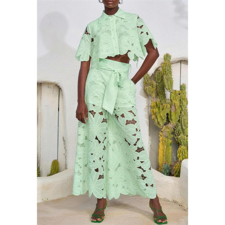 Palazzo Pants and Top | Lace Co-Ord Set | Women's Summer-Fashion Nora