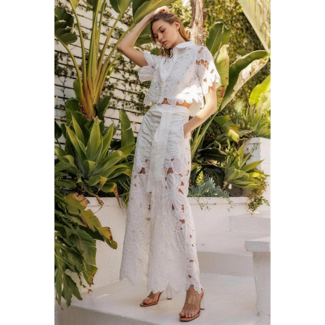 Palazzo Pants and Top | Lace Co-Ord Set | Women's Summer-Fashion Nora