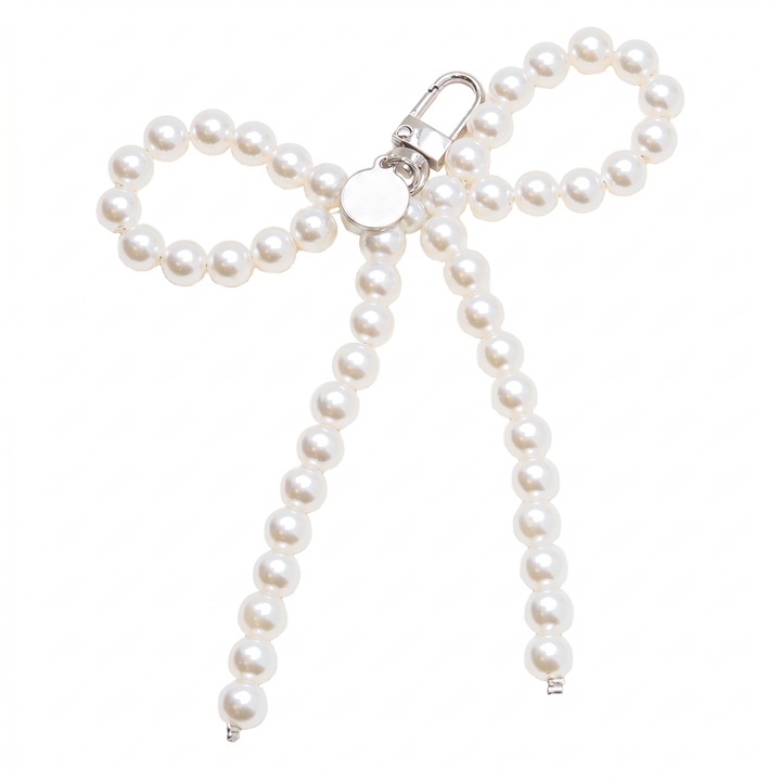 Pearl Bow Bag Charm | Purse Keychain | Bag Pendant-Fashion Nora
