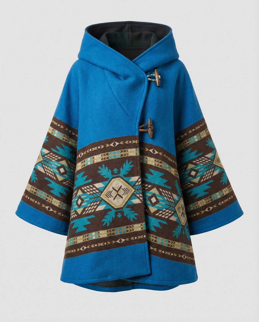 Printed Vintage Coat | Retro-Inspired | Breathable Fabric-Fashion Nora
