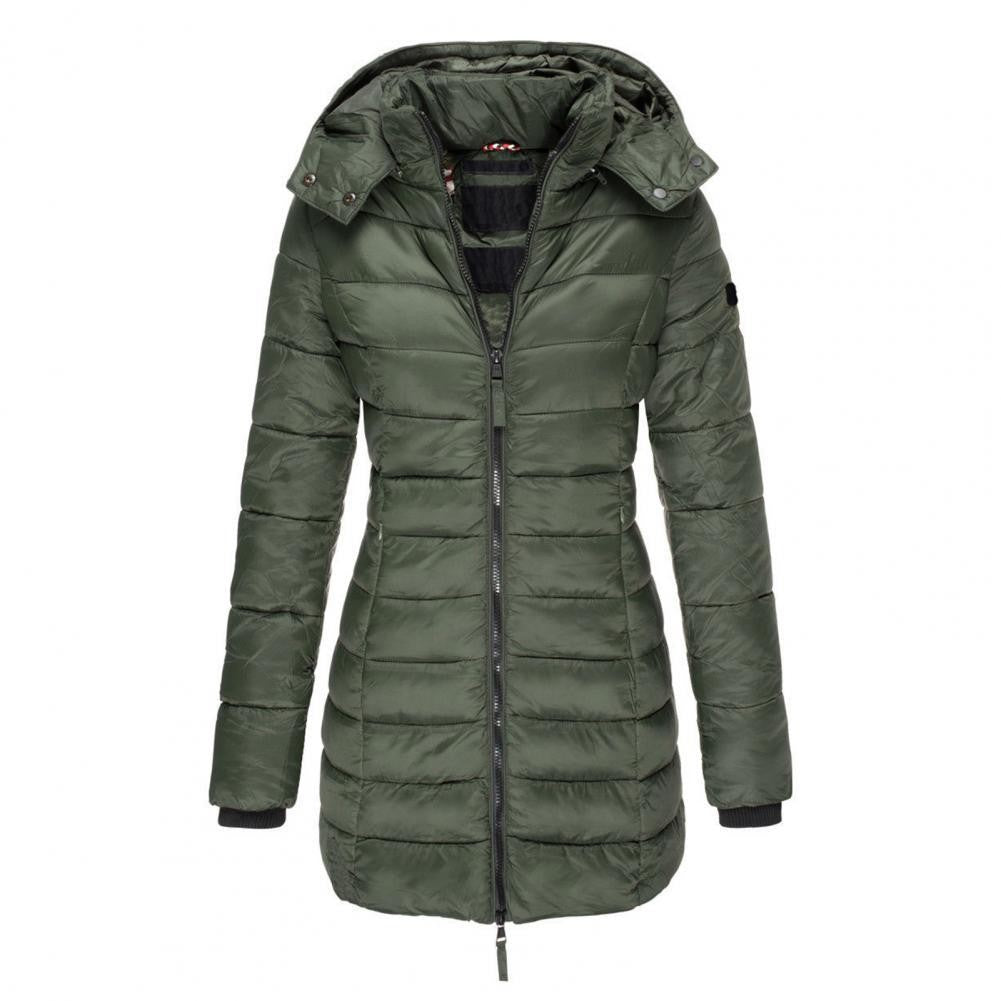 Puffer Coat | Hooded | Quilted | Women's Long Winter Jacket-Fashion Nora