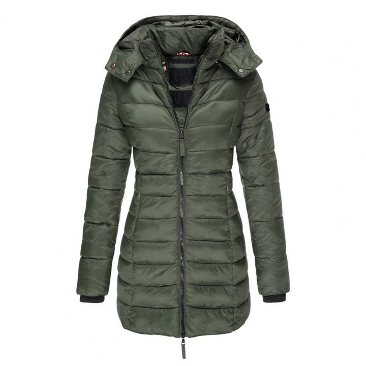 Puffer Coat | Hooded | Quilted | Women's Long Winter Jacket-Fashion Nora